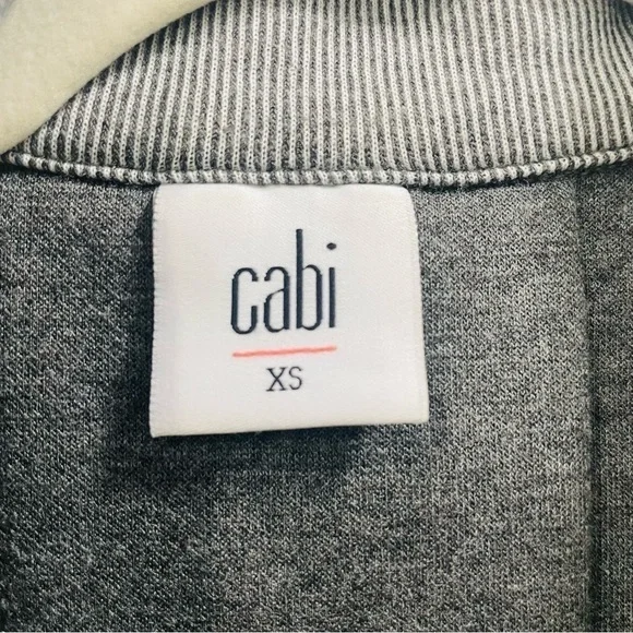Cabi Grey White Stripe Back Zipper High Low Blazer Jacket Size XS - Picture 5 of 9